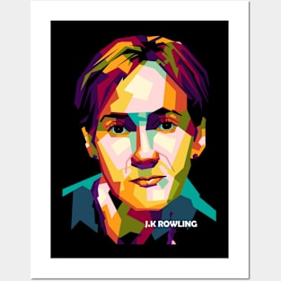 JK Rowling In Wpap Pop Art Posters and Art